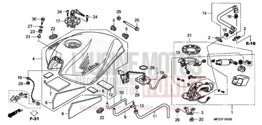 RESERVOIR A CARBURANT CB600F39 de 2009